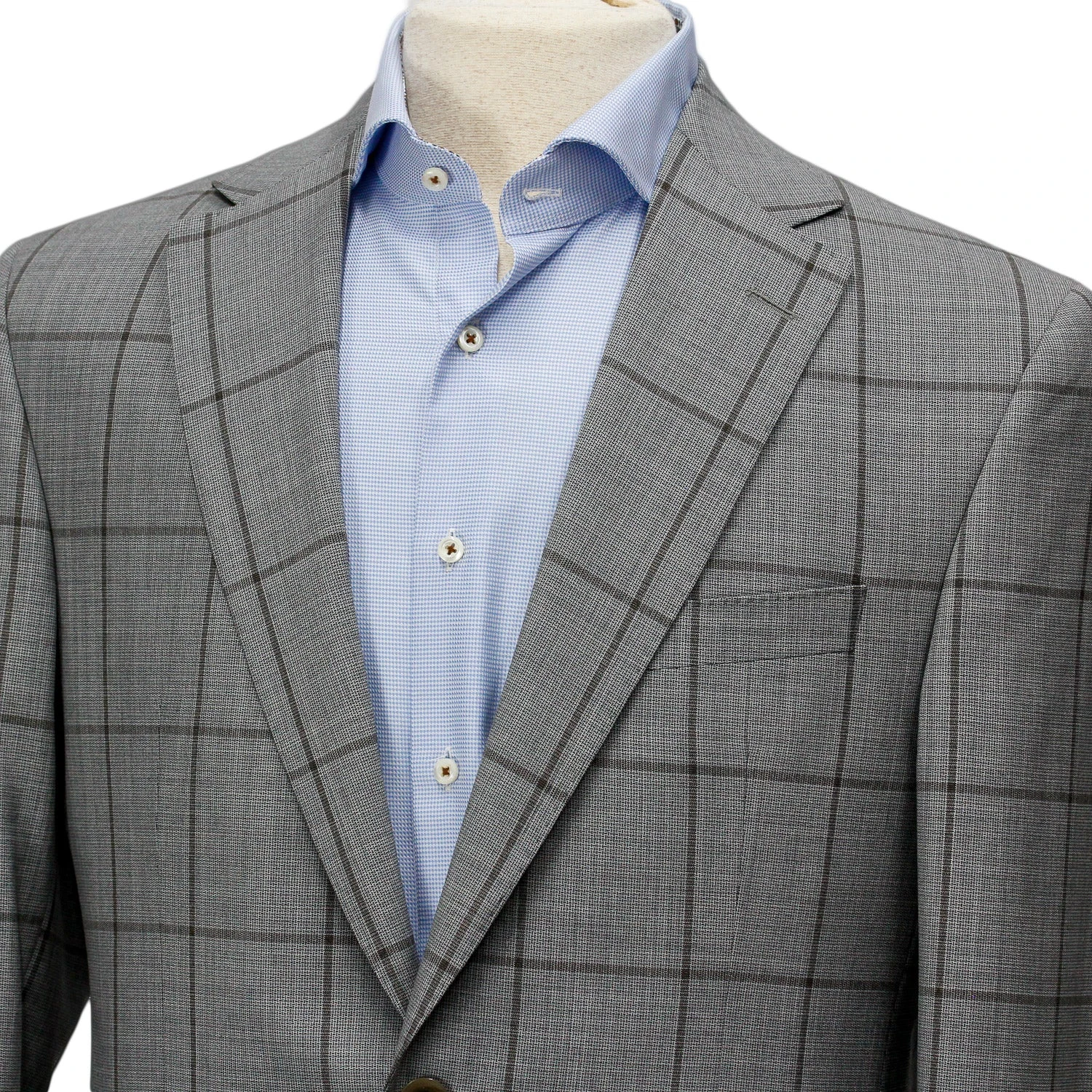Gray Tonal Windowpane Check Esprit Modern Fit Suit - Jack Victor 4 Gray Tonal Windowpane Check Esprit Modern Fit Suit - Jack Victor - Image 2
