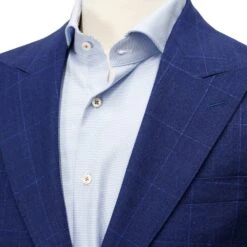 Blue Neat Windowpane Check Marcus Contemporary Fit Suit - Jack Victor 9 Blue Neat Windowpane Check Marcus Contemporary Fit Suit - Jack Victor -ETON Store Blue Check Jack Victor Suit 2