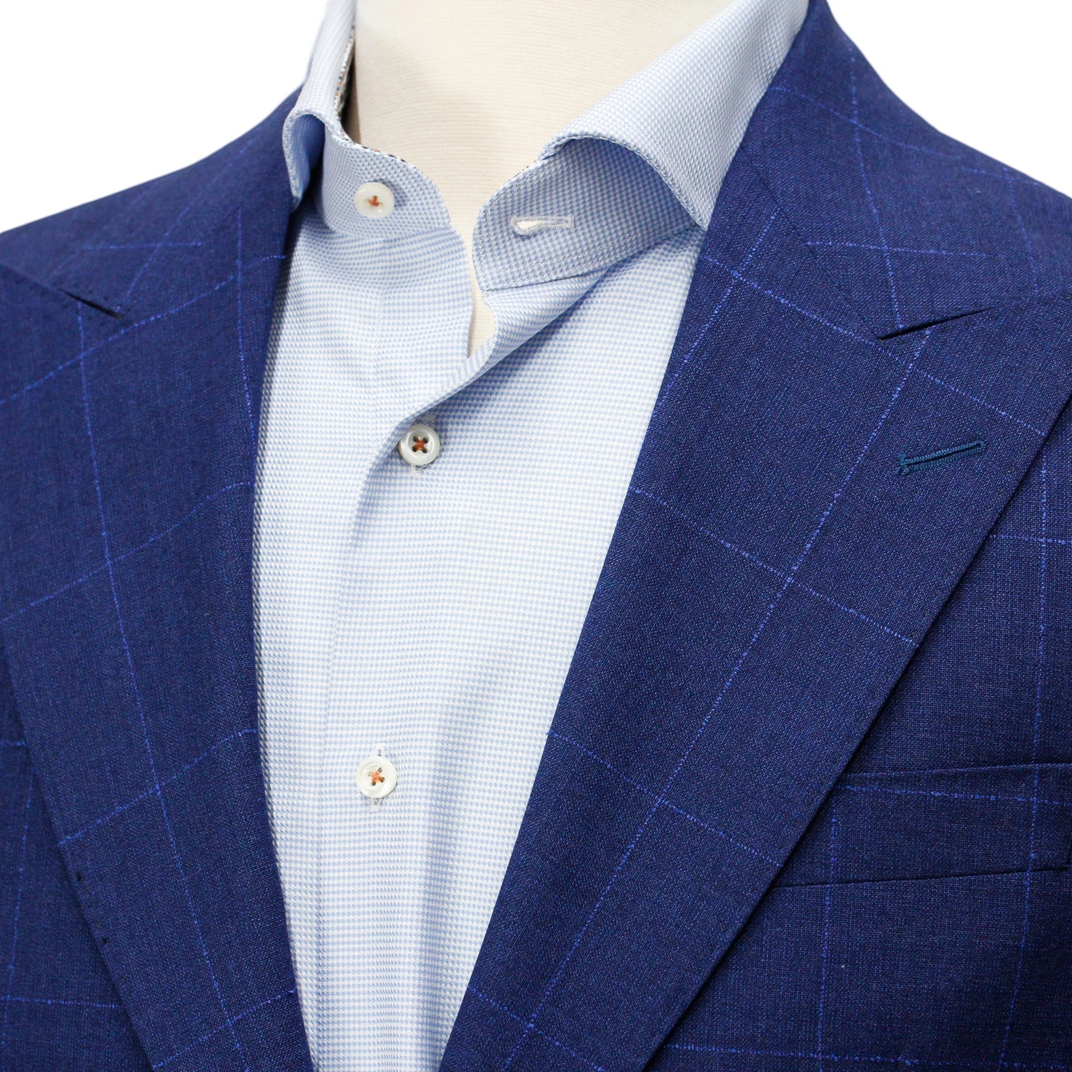 Blue Neat Windowpane Check Marcus Contemporary Fit Suit - Jack Victor 5 Blue Neat Windowpane Check Marcus Contemporary Fit Suit - Jack Victor - Image 3