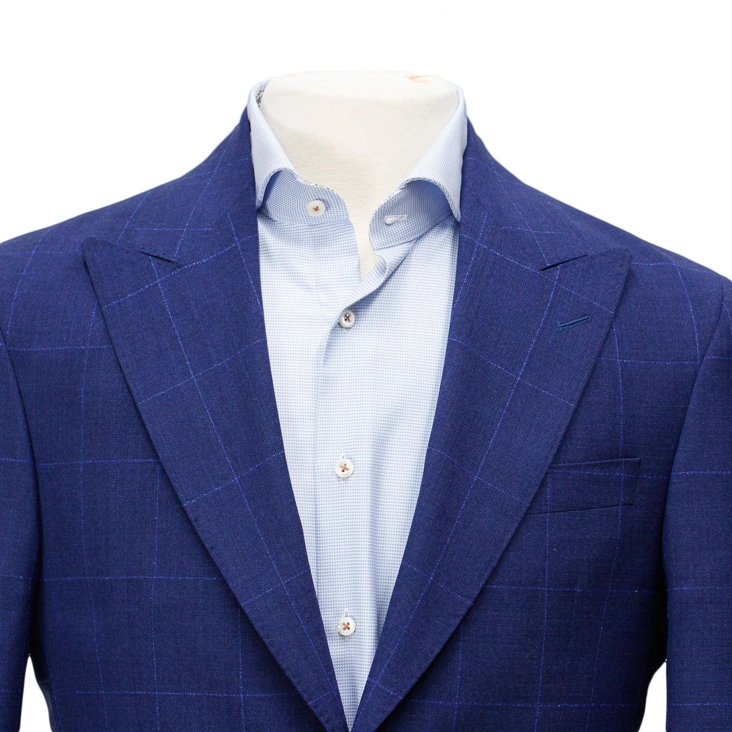 Blue Neat Windowpane Check Marcus Contemporary Fit Suit - Jack Victor 6 Blue Neat Windowpane Check Marcus Contemporary Fit Suit - Jack Victor - Image 4