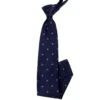 Dark Blue Floral Silk Woven Tie - Paolo Albizzati