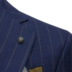 Blue Pin-Stripe Wool Mason Contemporary Trim Fit Suit - Jack Victor 15 Blue Pin-Stripe Wool Mason Contemporary Trim Fit Suit - Jack Victor -ETON Store Blue Jack Victor JVC30812 7