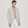 Light Grey And Tan Plaid Comfortwear Sport Jacket - Jack Victor