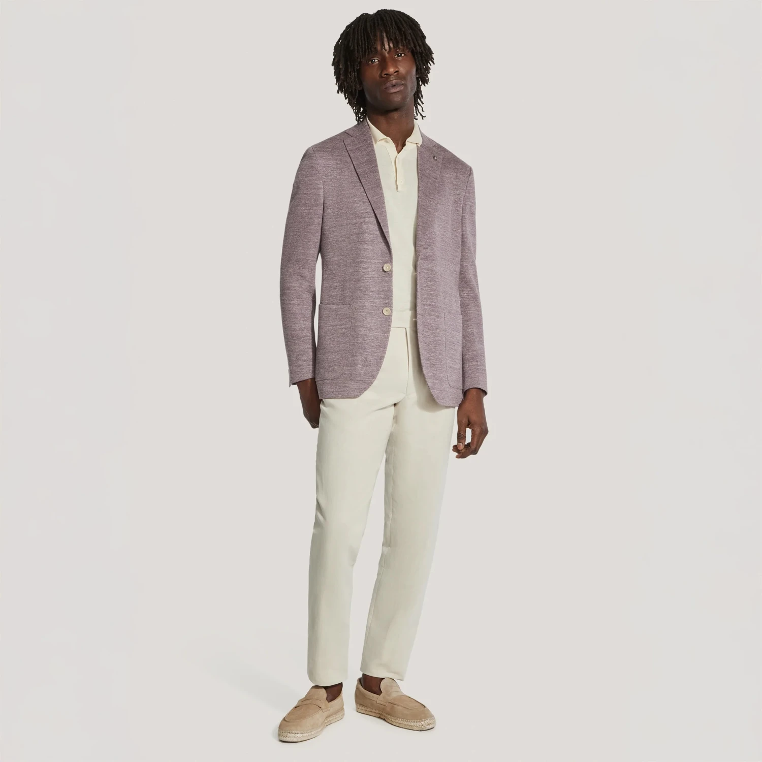 Mauve Melange Comfortwear Sport Jacket - Jack Victor 3 Mauve Melange Comfortwear Sport Jacket - Jack Victor