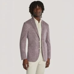 Mauve Melange Comfortwear Sport Jacket - Jack Victor 7 Mauve Melange Comfortwear Sport Jacket - Jack Victor -ETON Store C01425 1064