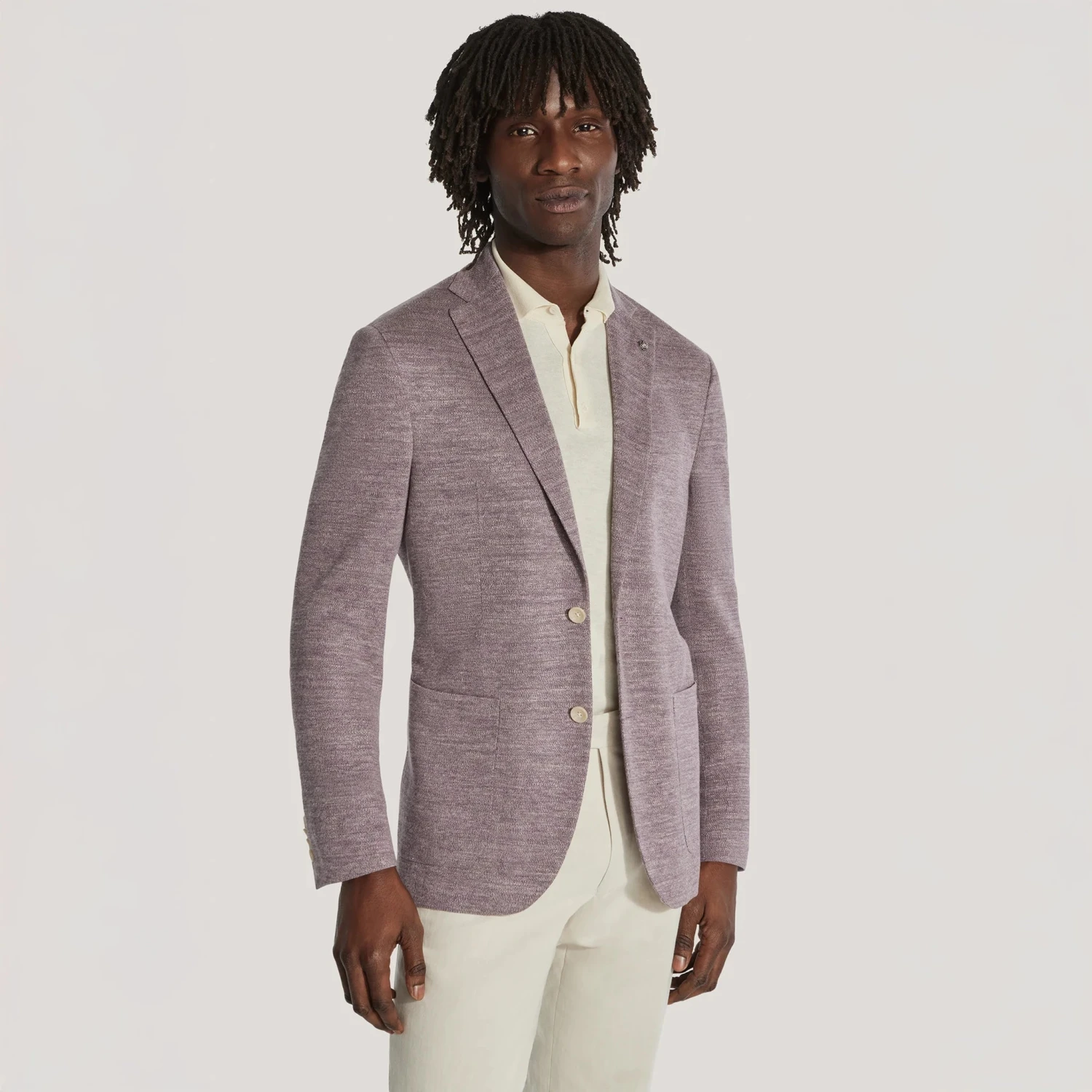 Mauve Melange Comfortwear Sport Jacket - Jack Victor 4 Mauve Melange Comfortwear Sport Jacket - Jack Victor - Image 2