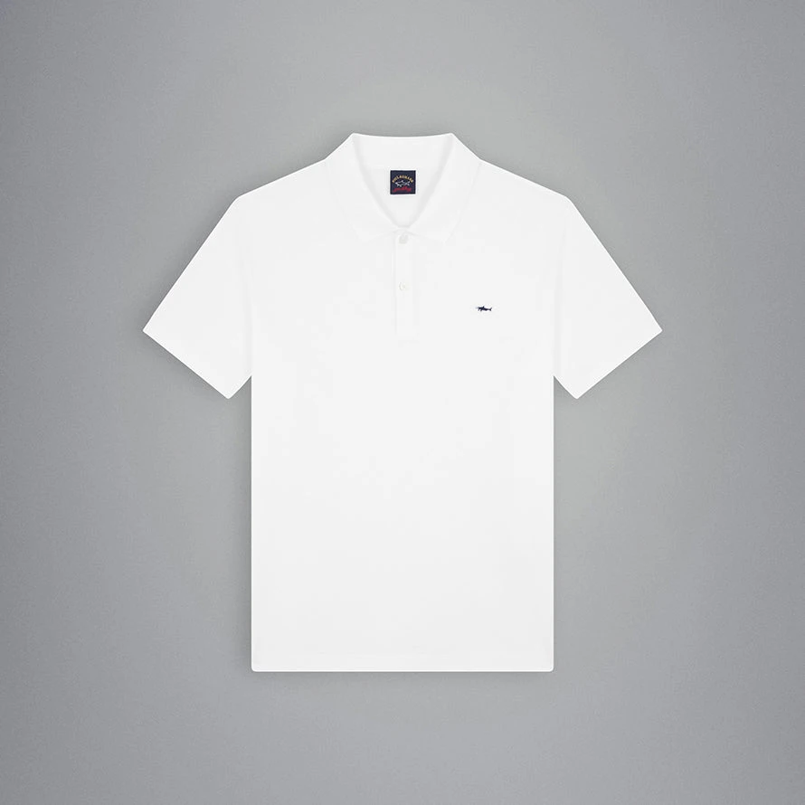 Paul&Shark White Shark Badge Double Piqué Cotton Polo Shirt - Paul & Shark 7 Paul&Shark White Shark Badge Double Piqué Cotton Polo Shirt - Paul & Shark - Image 5