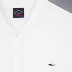 Paul&Shark White Shark Badge Double Piqué Cotton Polo Shirt - Paul & Shark 13 Paul&Shark White Shark Badge Double Piqué Cotton Polo Shirt - Paul & Shark -ETON Store C0P1013 010 01