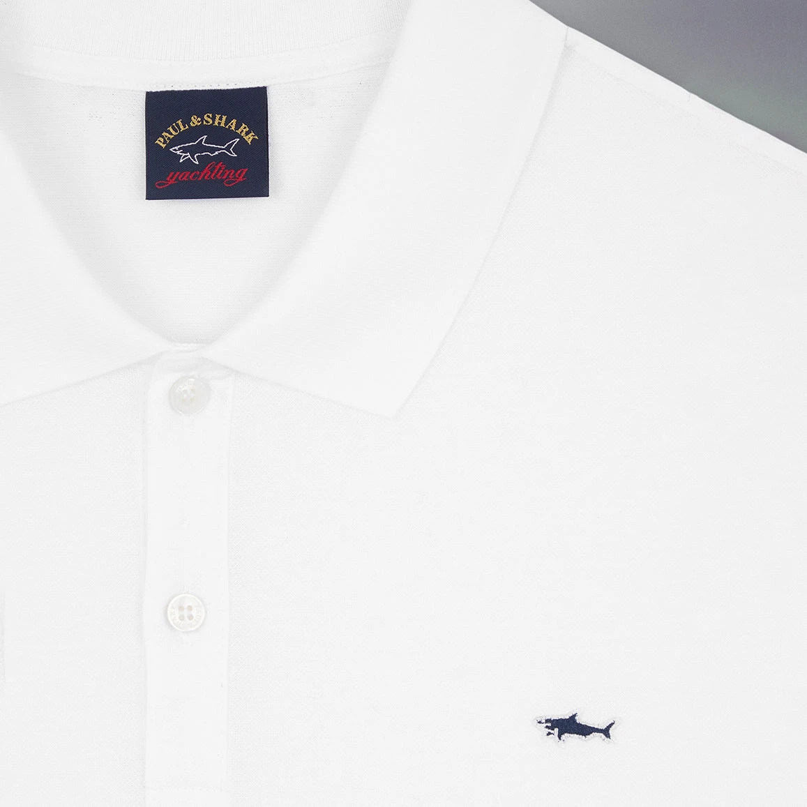 Paul&Shark White Shark Badge Double Piqué Cotton Polo Shirt - Paul & Shark 8 Paul&Shark White Shark Badge Double Piqué Cotton Polo Shirt - Paul & Shark - Image 6