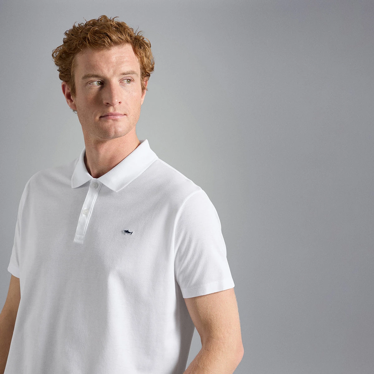 Paul&Shark White Shark Badge Double Piqué Cotton Polo Shirt - Paul & Shark 4 Paul&Shark White Shark Badge Double Piqué Cotton Polo Shirt - Paul & Shark - Image 2