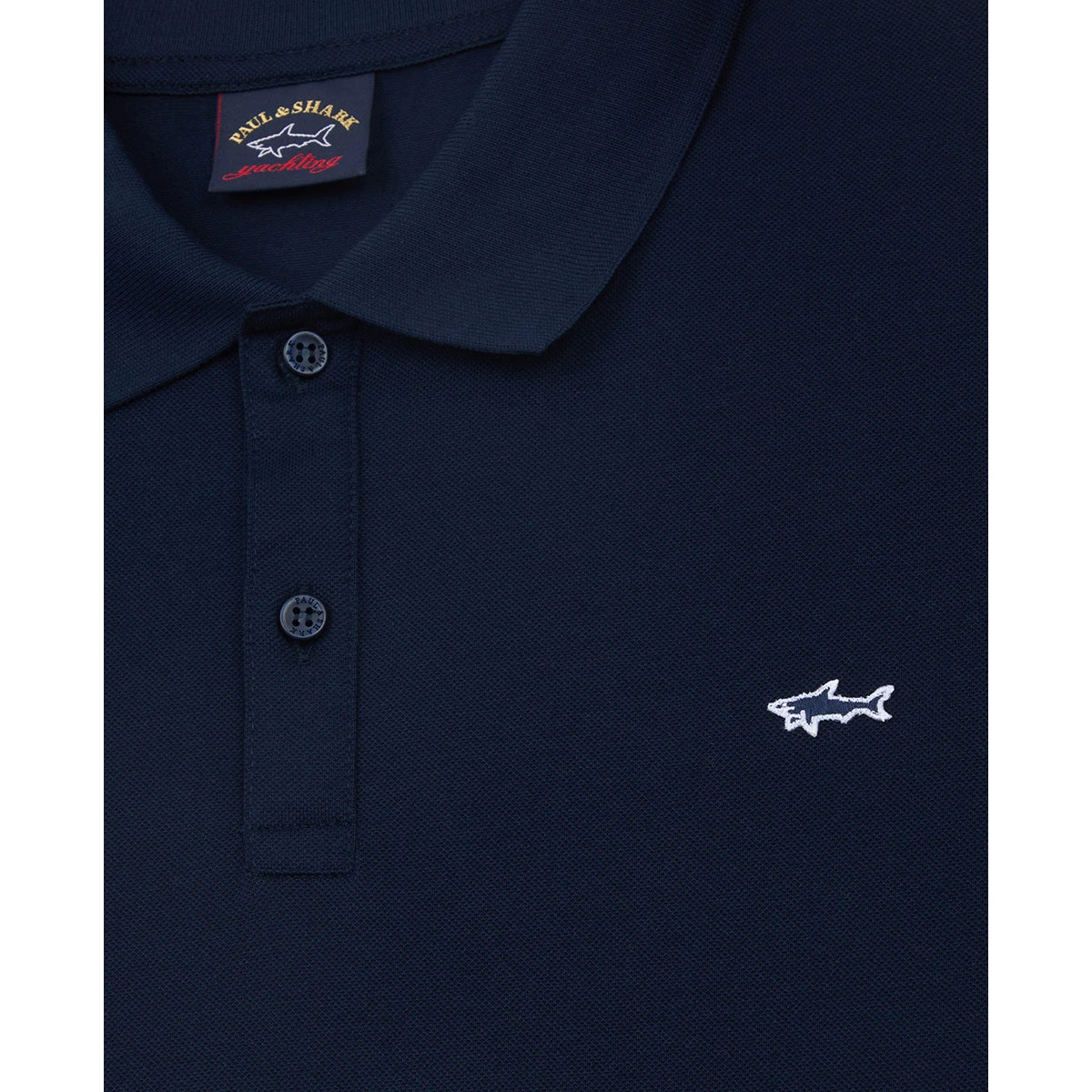 Paul&Shark Navy Shark Badge Double Piqué Cotton Polo Shirt - Paul & Shark 8 Paul&Shark Navy Shark Badge Double Piqué Cotton Polo Shirt - Paul & Shark - Image 6