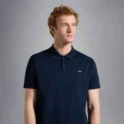Paul&Shark Navy Shark Badge Double Piqué Cotton Polo Shirt - Paul & Shark 9 Paul&Shark Navy Shark Badge Double Piqué Cotton Polo Shirt - Paul & Shark -ETON Store C0P1013 013 04