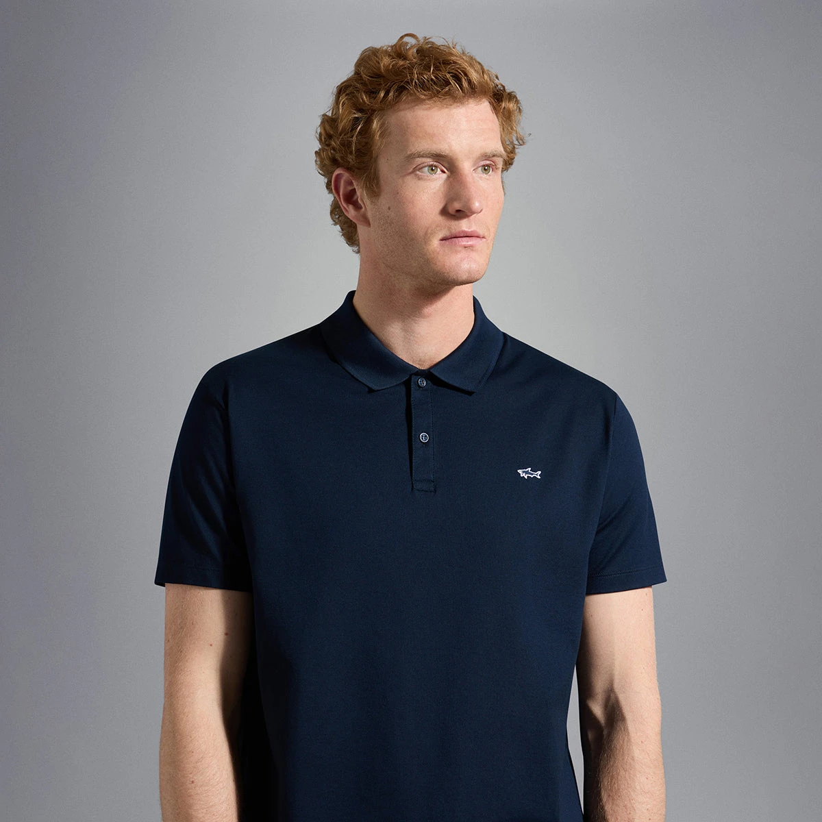 Paul&Shark Navy Shark Badge Double Piqué Cotton Polo Shirt - Paul & Shark 4 Paul&Shark Navy Shark Badge Double Piqué Cotton Polo Shirt - Paul & Shark - Image 2