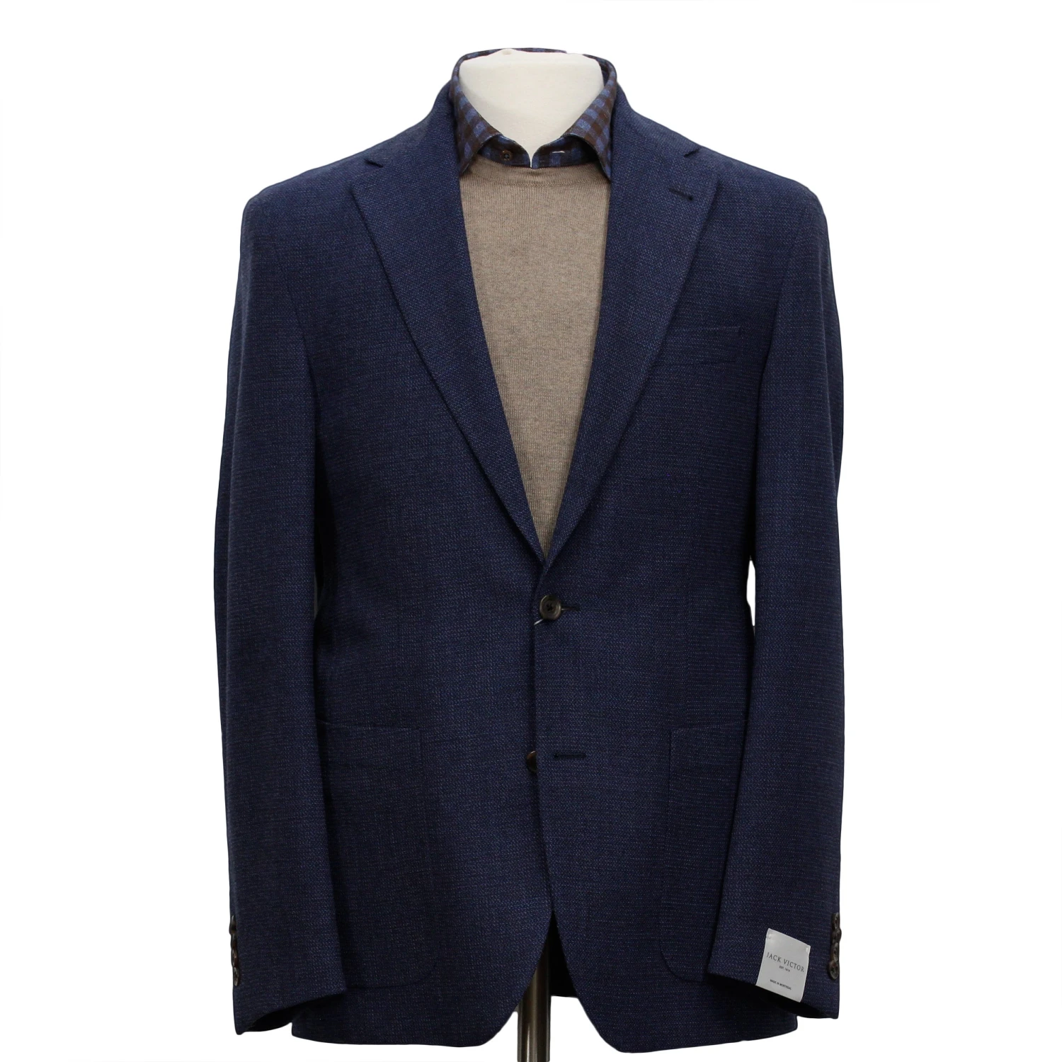 Dark Blue Wool Hartford Contemporary Fit Unconstructed Sport Jacket - Jack Victor 3 Dark Blue Wool Hartford Contemporary Fit Unconstructed Sport Jacket - Jack Victor