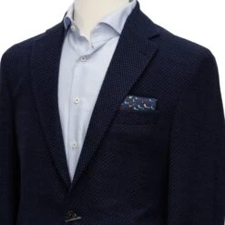 Textured Blue Hartford Contemporary Fit Cotton Wool Sport Jacket - Jack Victor 8 Textured Blue Hartford Contemporary Fit Cotton Wool Sport Jacket - Jack Victor -ETON Store C1128 3