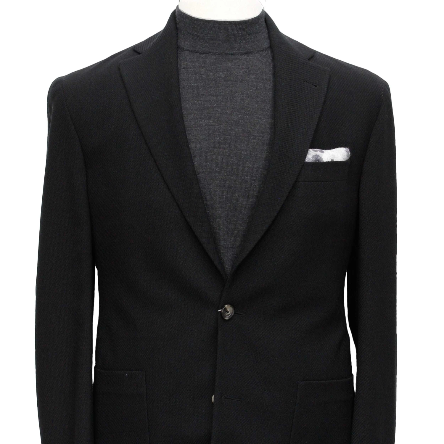 Black Comfortwear Queens Contemporary Fit Unconstructed Knit Sport Coat - Jack Victor 6 Black Comfortwear Queens Contemporary Fit Unconstructed Knit Sport Coat - Jack Victor - Image 4