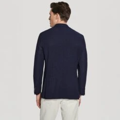 Navy Blue Knit Comfortwear Hampton Contemporary Fit Wool Sport Jacket - Jack Victor 17 Navy Blue Knit Comfortwear Hampton Contemporary Fit Wool Sport Jacket - Jack Victor -ETON Store C1273 5766