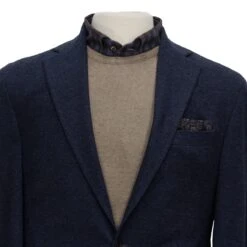 Dark Blue Knit Hampton Contemporary Fit Unconstructed Wool Sport Jacket - Jack Victor 9 Dark Blue Knit Hampton Contemporary Fit Unconstructed Wool Sport Jacket - Jack Victor -ETON Store C1422 1