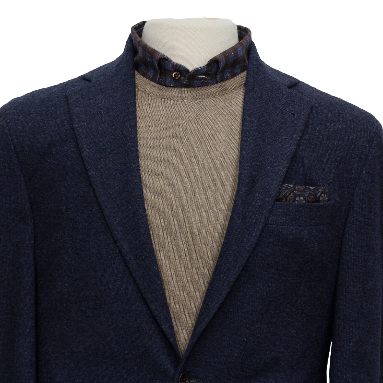 Dark Blue Knit Hampton Contemporary Fit Unconstructed Wool Sport Jacket - Jack Victor 5 Dark Blue Knit Hampton Contemporary Fit Unconstructed Wool Sport Jacket - Jack Victor - Image 3