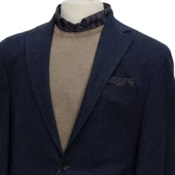 Dark Blue Knit Hampton Contemporary Fit Unconstructed Wool Sport Jacket - Jack Victor 8 Dark Blue Knit Hampton Contemporary Fit Unconstructed Wool Sport Jacket - Jack Victor -ETON Store C1422 2