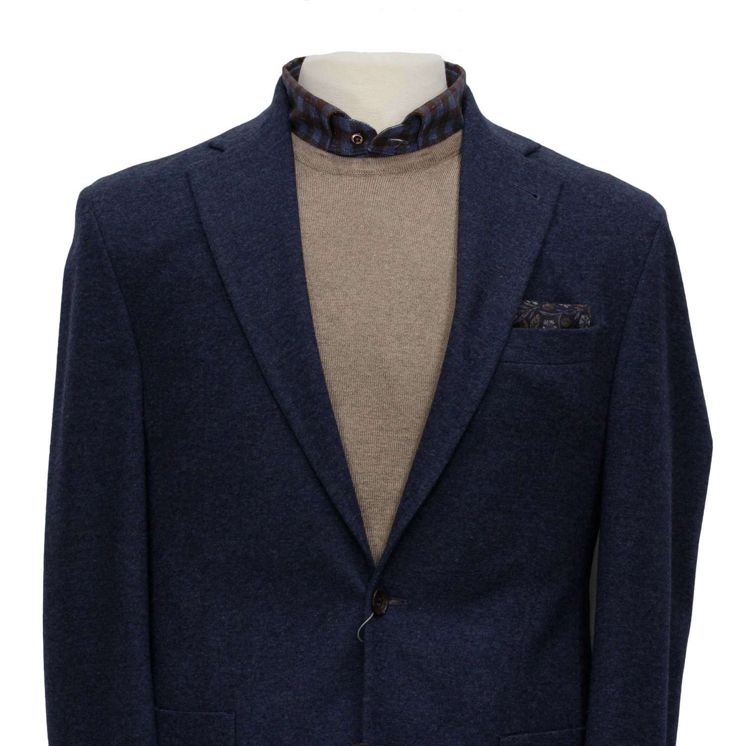 Dark Blue Knit Hampton Contemporary Fit Unconstructed Wool Sport Jacket - Jack Victor 6 Dark Blue Knit Hampton Contemporary Fit Unconstructed Wool Sport Jacket - Jack Victor - Image 4