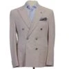 Oatmeal Double Breasted Hall Contemporary Fit Cotton Knit Sport Jacket - Jack Victor 2 Oatmeal Double Breasted Hall Contemporary Fit Cotton Knit Sport Jacket - Jack Victor -ETON Store C1442 HALL 1