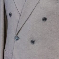 Oatmeal Double Breasted Hall Contemporary Fit Cotton Knit Sport Jacket - Jack Victor 15 Oatmeal Double Breasted Hall Contemporary Fit Cotton Knit Sport Jacket - Jack Victor -ETON Store C1442 HALL 7