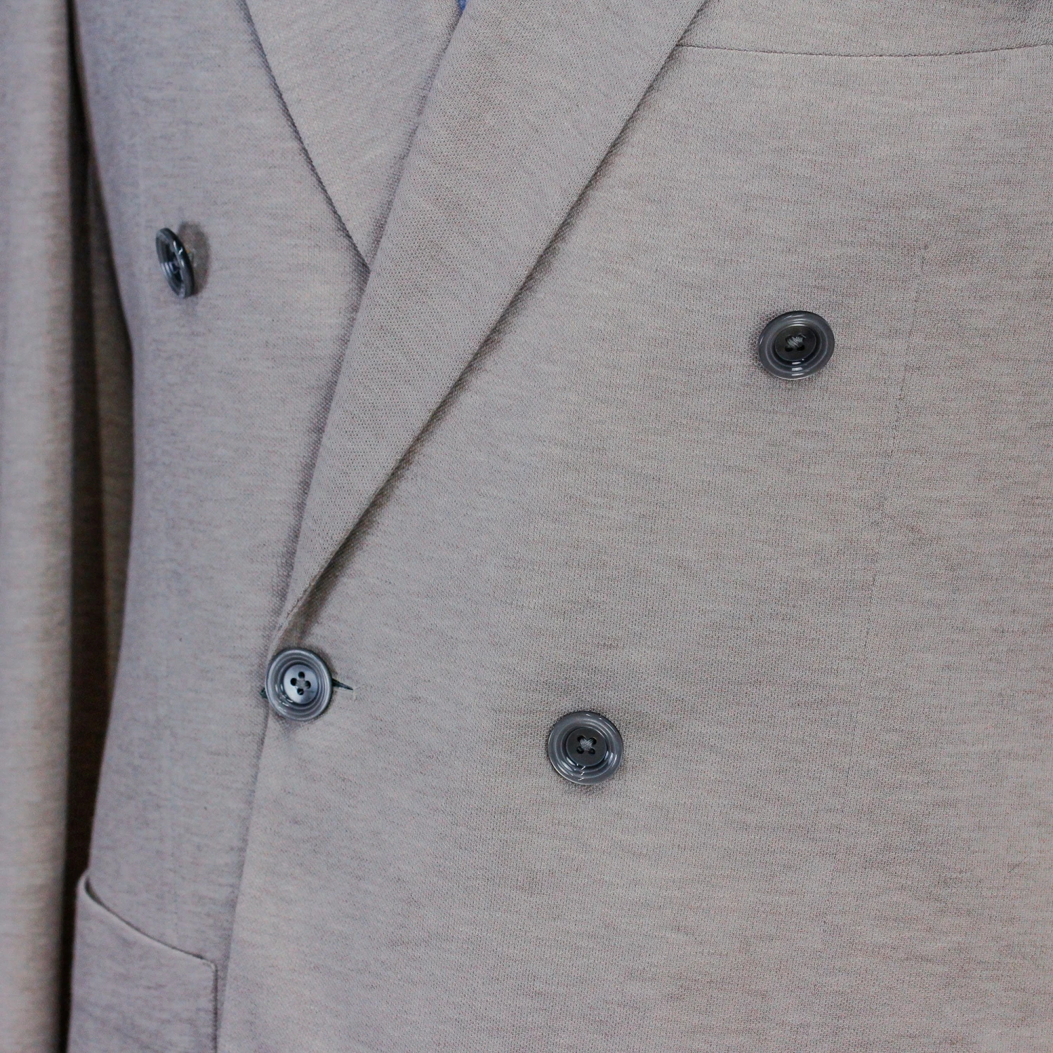 Oatmeal Double Breasted Hall Contemporary Fit Cotton Knit Sport Jacket - Jack Victor 9 Oatmeal Double Breasted Hall Contemporary Fit Cotton Knit Sport Jacket - Jack Victor - Image 7