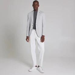 Light Gray Herringbone Hartford Contemporary Fit Cotton-Linen Knit Sport Jacket - Jack Victor 6 Light Gray Herringbone Hartford Contemporary Fit Cotton-Linen Knit Sport Jacket - Jack Victor -ETON Store C1443 10916