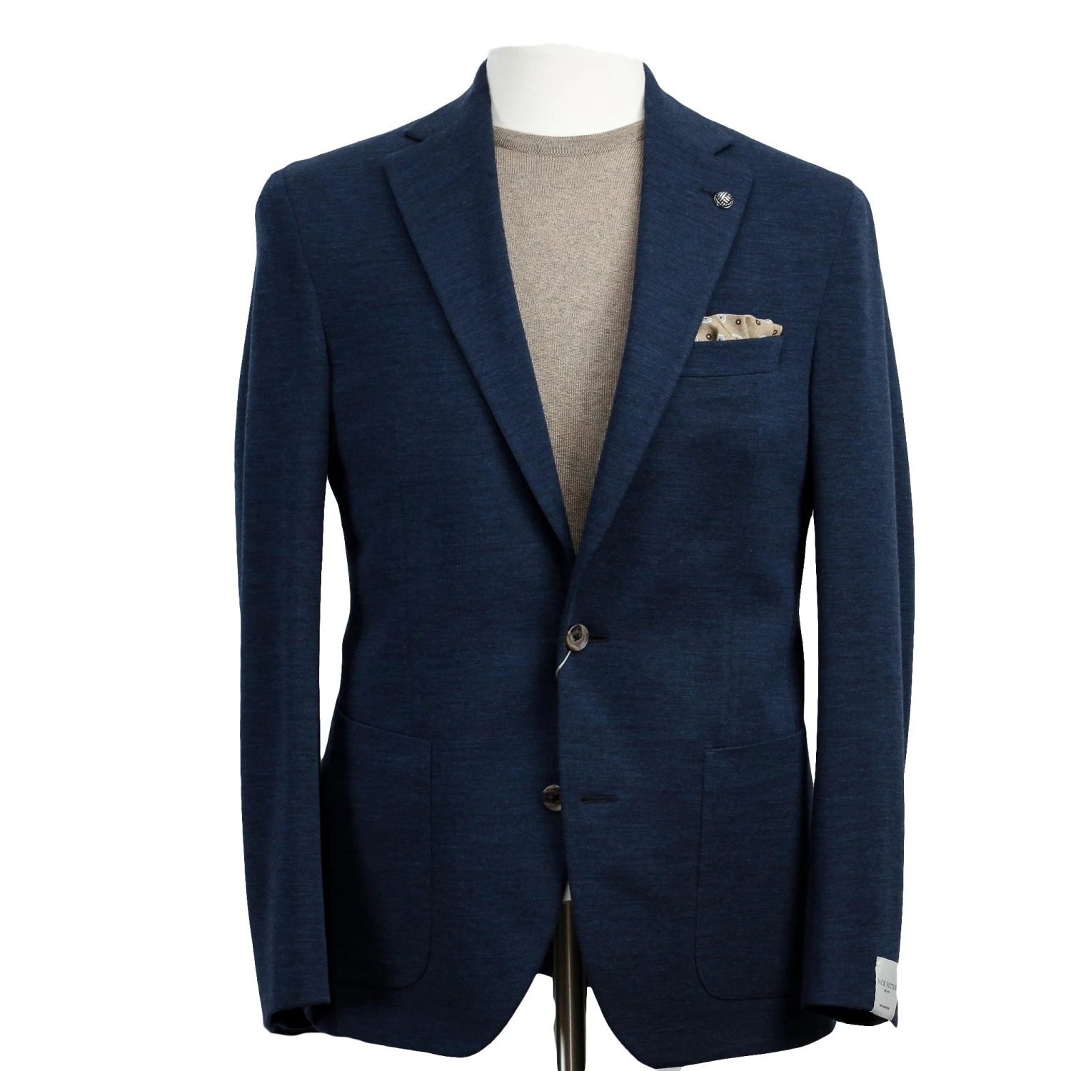 Navy Blue Hartford Contemporary Fit Wool Silk Sport Jacket - Jack Victor 3 Navy Blue Hartford Contemporary Fit Wool Silk Sport Jacket - Jack Victor