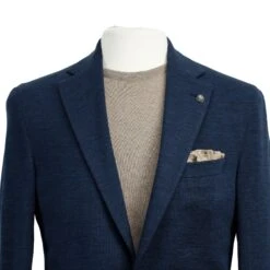 Navy Blue Hartford Contemporary Fit Wool Silk Sport Jacket - Jack Victor 10 Navy Blue Hartford Contemporary Fit Wool Silk Sport Jacket - Jack Victor -ETON Store C1555 HARTFORD 3