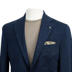 Navy Blue Hartford Contemporary Fit Wool Silk Sport Jacket - Jack Victor 8 Navy Blue Hartford Contemporary Fit Wool Silk Sport Jacket - Jack Victor -ETON Store C1555 HARTFORD 4