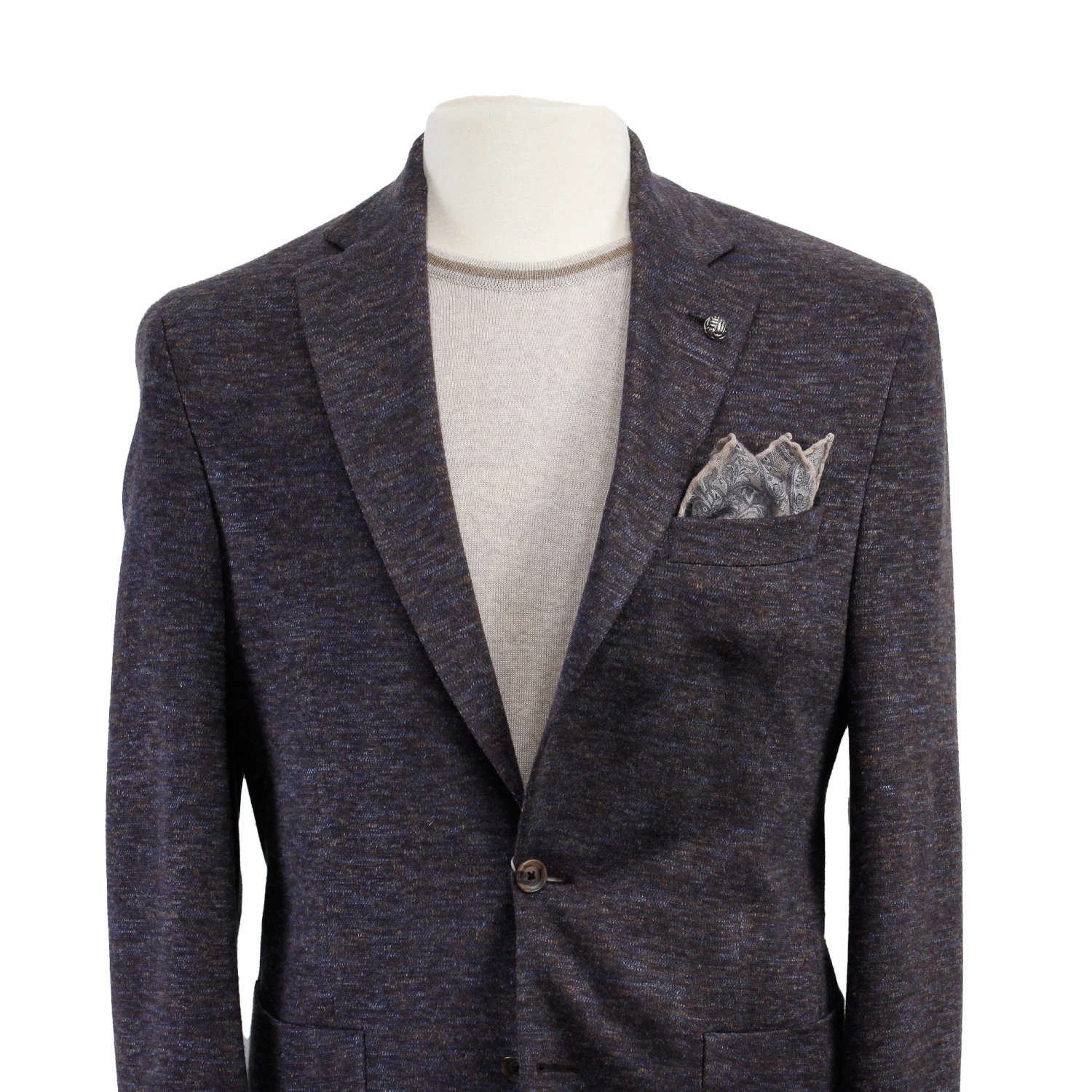 Brown Mélange Wool & Silk Hartford Contemporary Fit Sport Coat - Jack Victor 10 Brown Mélange Wool & Silk Hartford Contemporary Fit Sport Coat - Jack Victor - Image 8