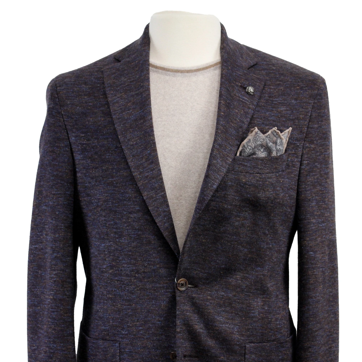 Brown Mélange Wool & Silk Hartford Contemporary Fit Sport Coat - Jack Victor 11 Brown Mélange Wool & Silk Hartford Contemporary Fit Sport Coat - Jack Victor - Image 9