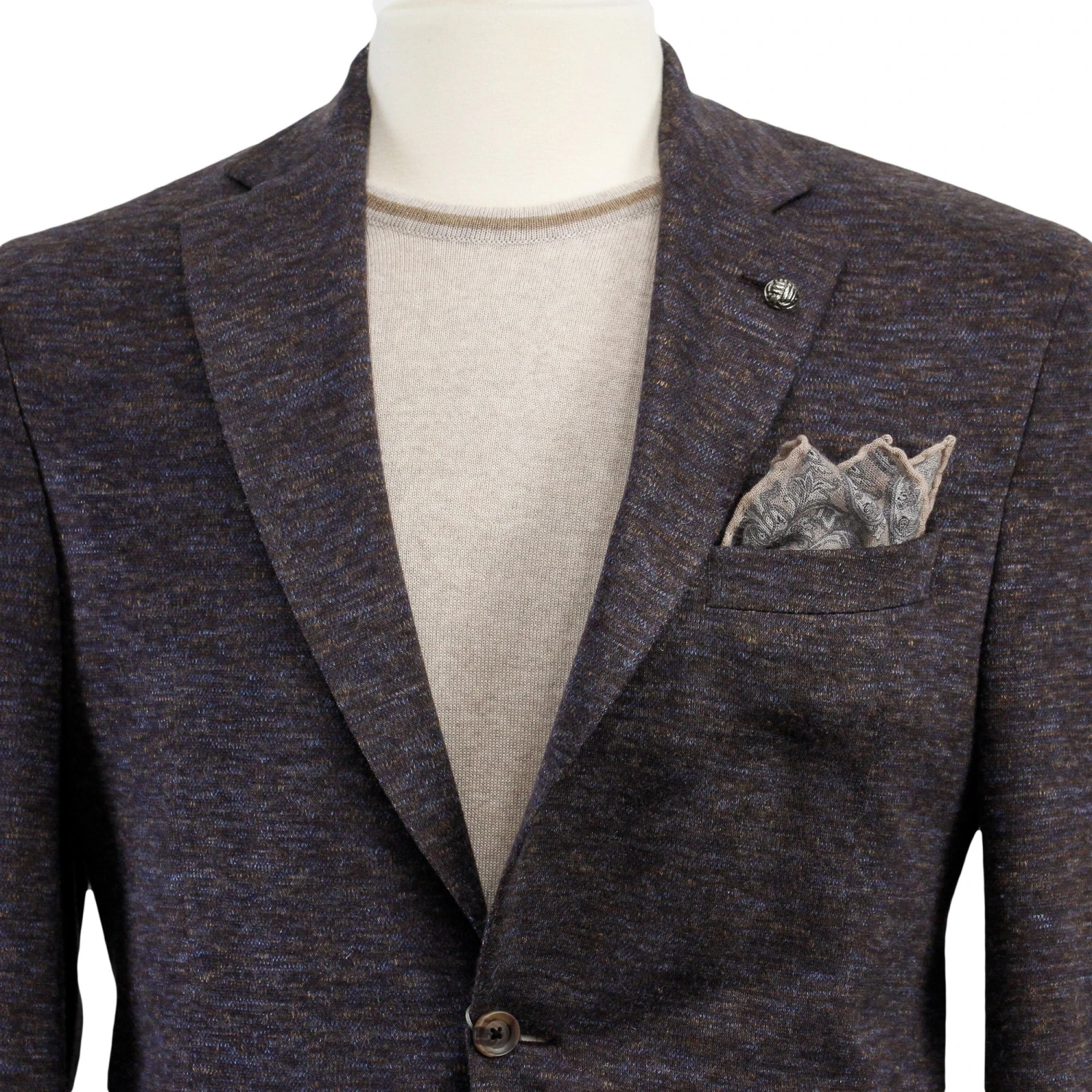Brown Mélange Wool & Silk Hartford Contemporary Fit Sport Coat - Jack Victor 12 Brown Mélange Wool & Silk Hartford Contemporary Fit Sport Coat - Jack Victor - Image 10