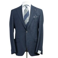 Blue Neat Dallas Contemporary Fit Comfortwear Wool Suit - Jack Victor