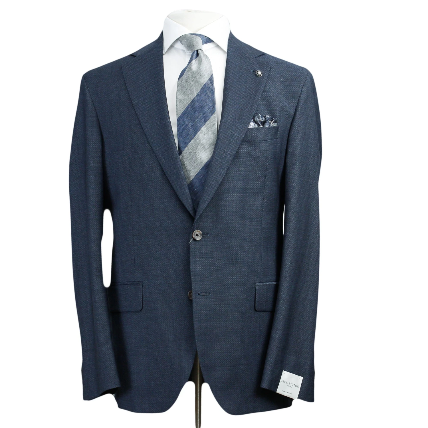 Blue Neat Dallas Contemporary Fit Comfortwear Wool Suit - Jack Victor 3 Blue Neat Dallas Contemporary Fit Comfortwear Wool Suit - Jack Victor
