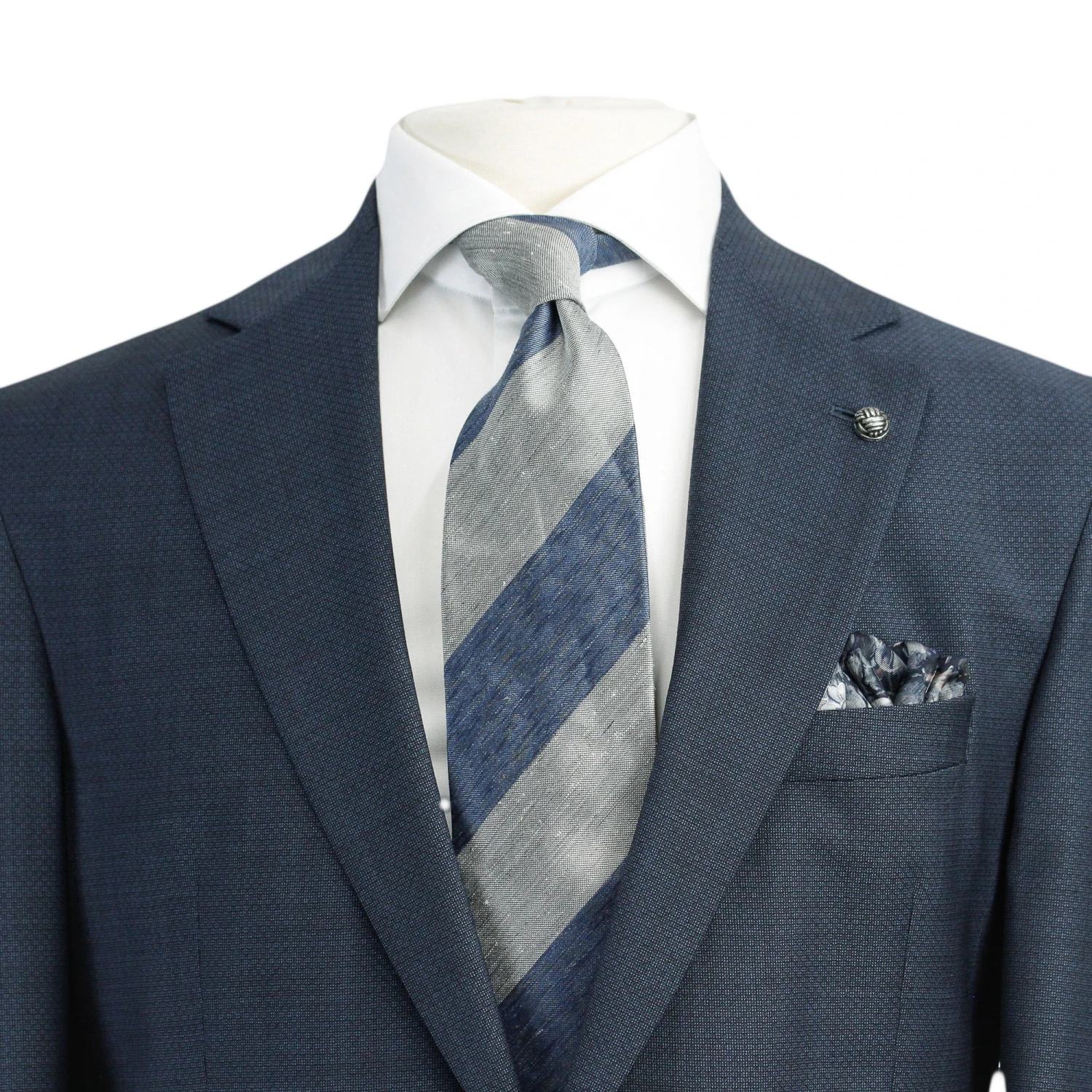 Blue Neat Dallas Contemporary Fit Comfortwear Wool Suit - Jack Victor 6 Blue Neat Dallas Contemporary Fit Comfortwear Wool Suit - Jack Victor - Image 4