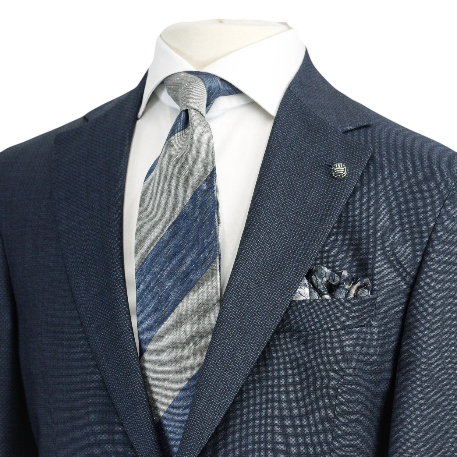 Blue Neat Dallas Contemporary Fit Comfortwear Wool Suit - Jack Victor 7 Blue Neat Dallas Contemporary Fit Comfortwear Wool Suit - Jack Victor - Image 5