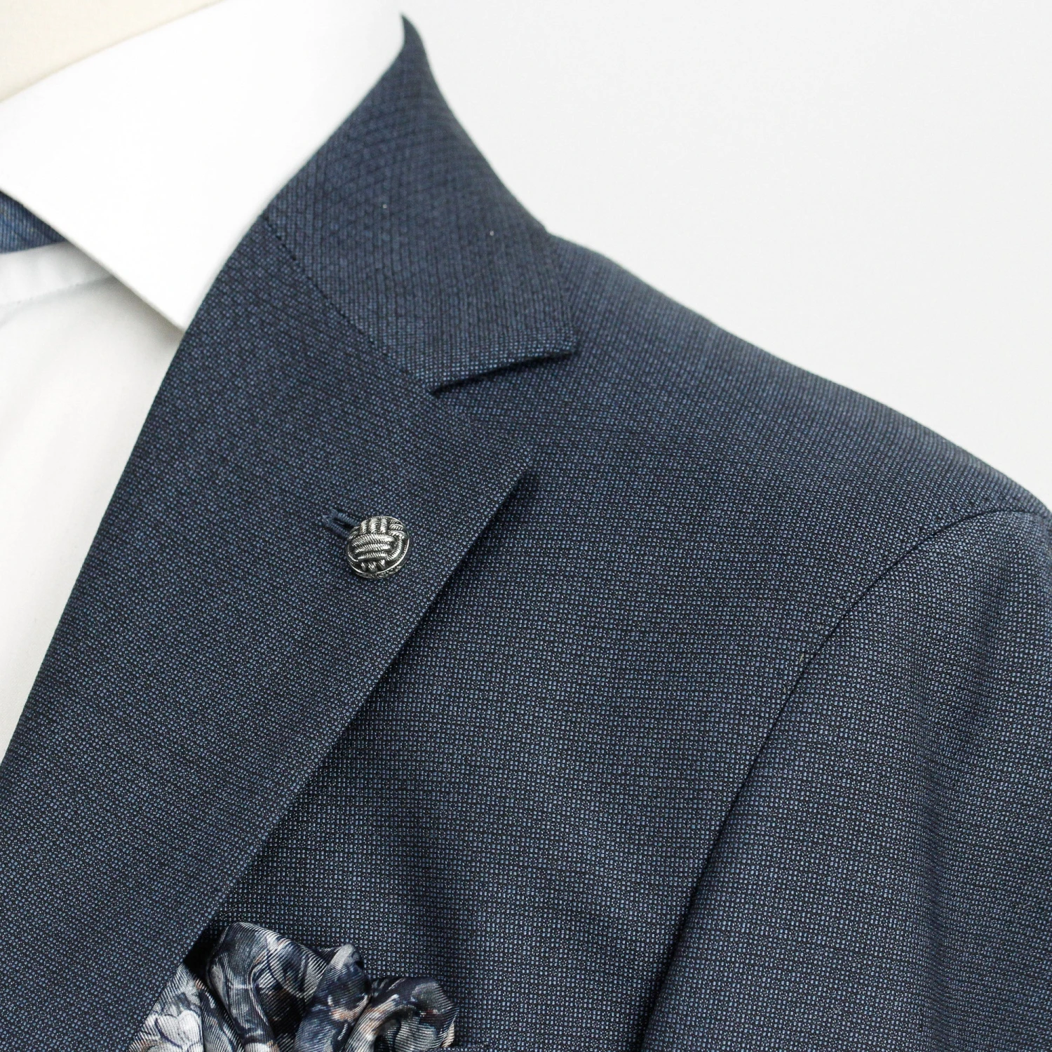 Blue Neat Dallas Contemporary Fit Comfortwear Wool Suit - Jack Victor 8 Blue Neat Dallas Contemporary Fit Comfortwear Wool Suit - Jack Victor - Image 6