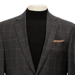 Charcoal Window-pane Check - Fraser Slim Fit Suit Jack Victor 10 Charcoal Window-pane Check - Fraser Slim Fit Suit Jack Victor -ETON Store C3192013 3