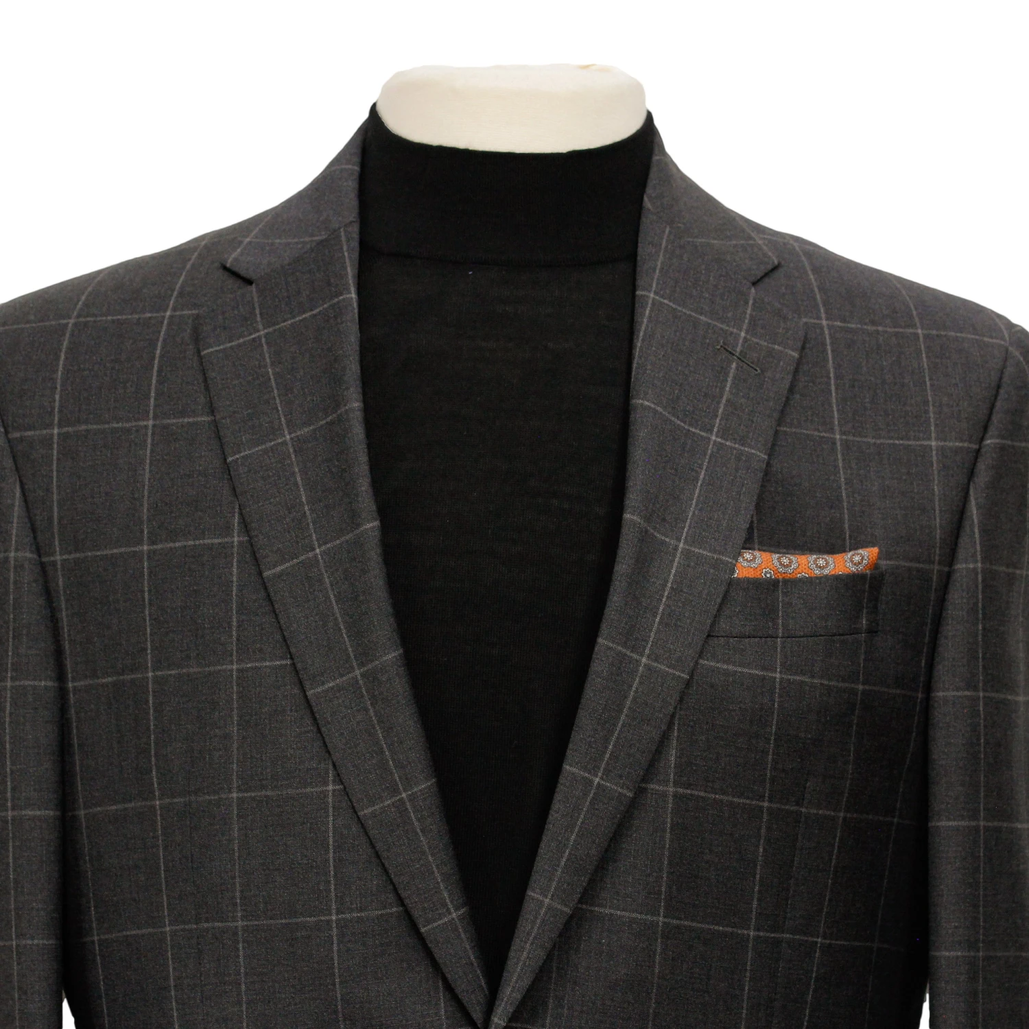 Charcoal Window-pane Check - Fraser Slim Fit Suit Jack Victor 5 Charcoal Window-pane Check - Fraser Slim Fit Suit Jack Victor - Image 3