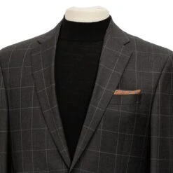 Charcoal Window-pane Check - Fraser Slim Fit Suit Jack Victor 9 Charcoal Window-pane Check - Fraser Slim Fit Suit Jack Victor -ETON Store C3192013 4