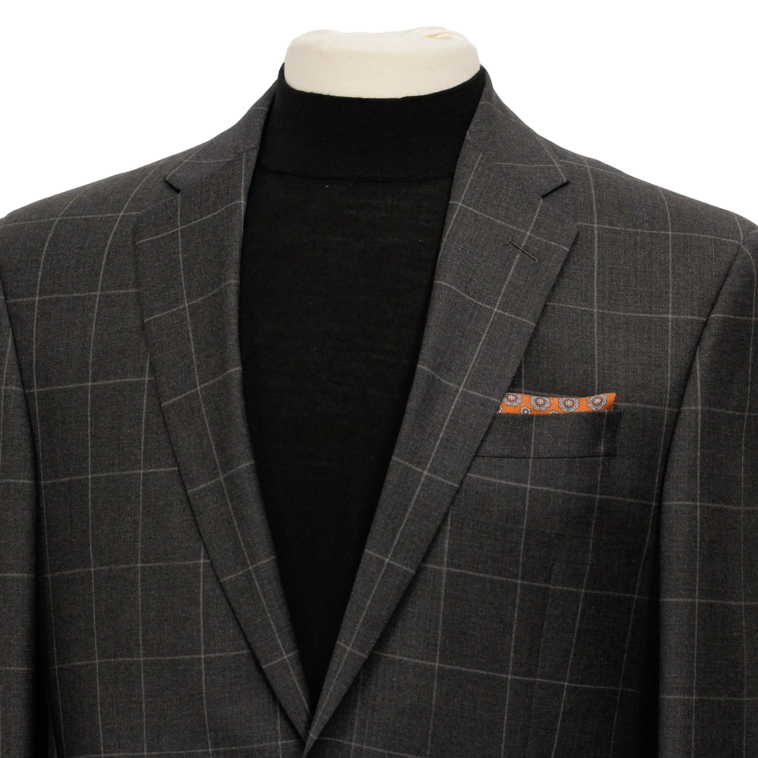 Charcoal Window-pane Check - Fraser Slim Fit Suit Jack Victor 4 Charcoal Window-pane Check - Fraser Slim Fit Suit Jack Victor - Image 2