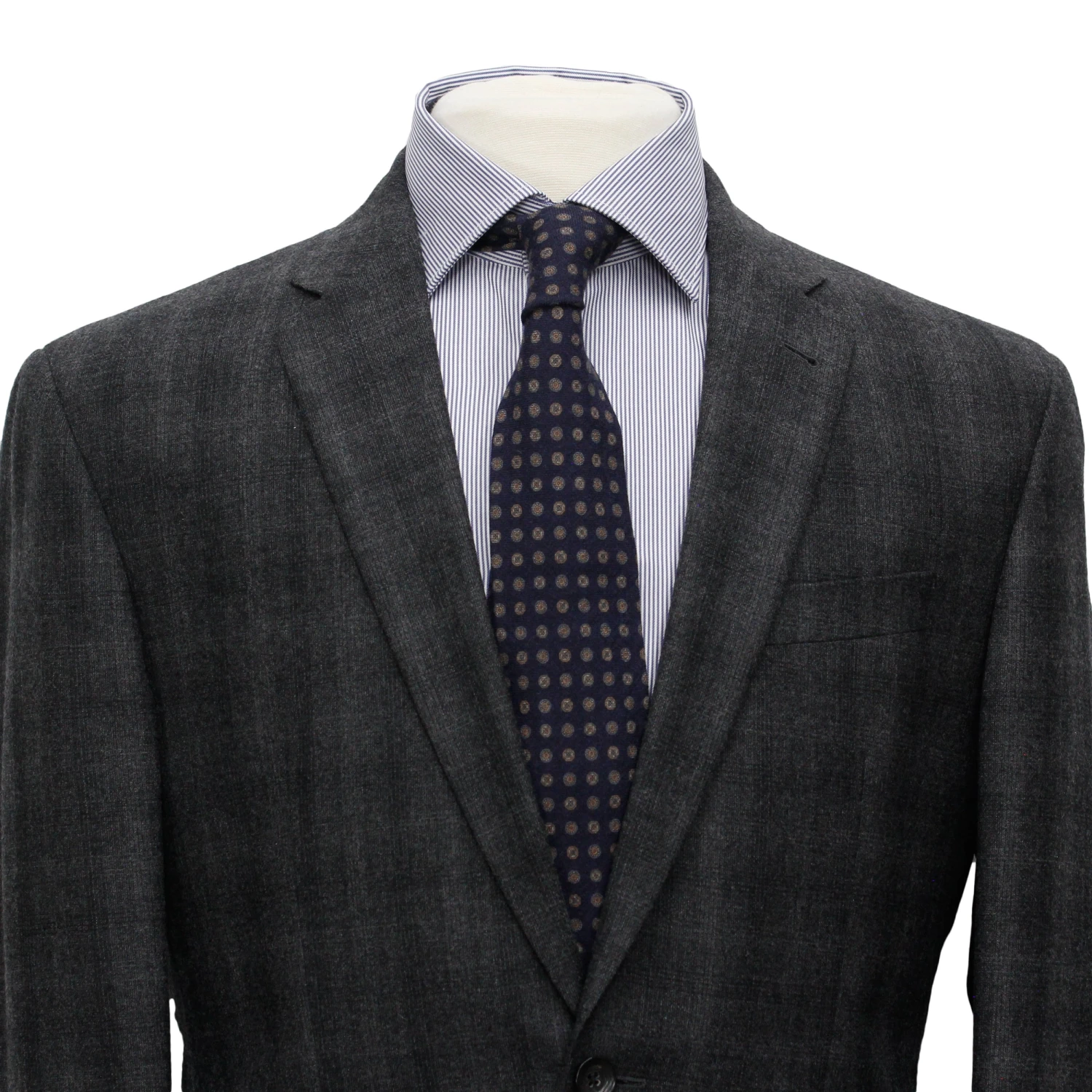 Gray Tonal Check Ink Contemporary Fit Wool-Cashmere Suit - Jack Victor 4 Gray Tonal Check Ink Contemporary Fit Wool-Cashmere Suit - Jack Victor - Image 2