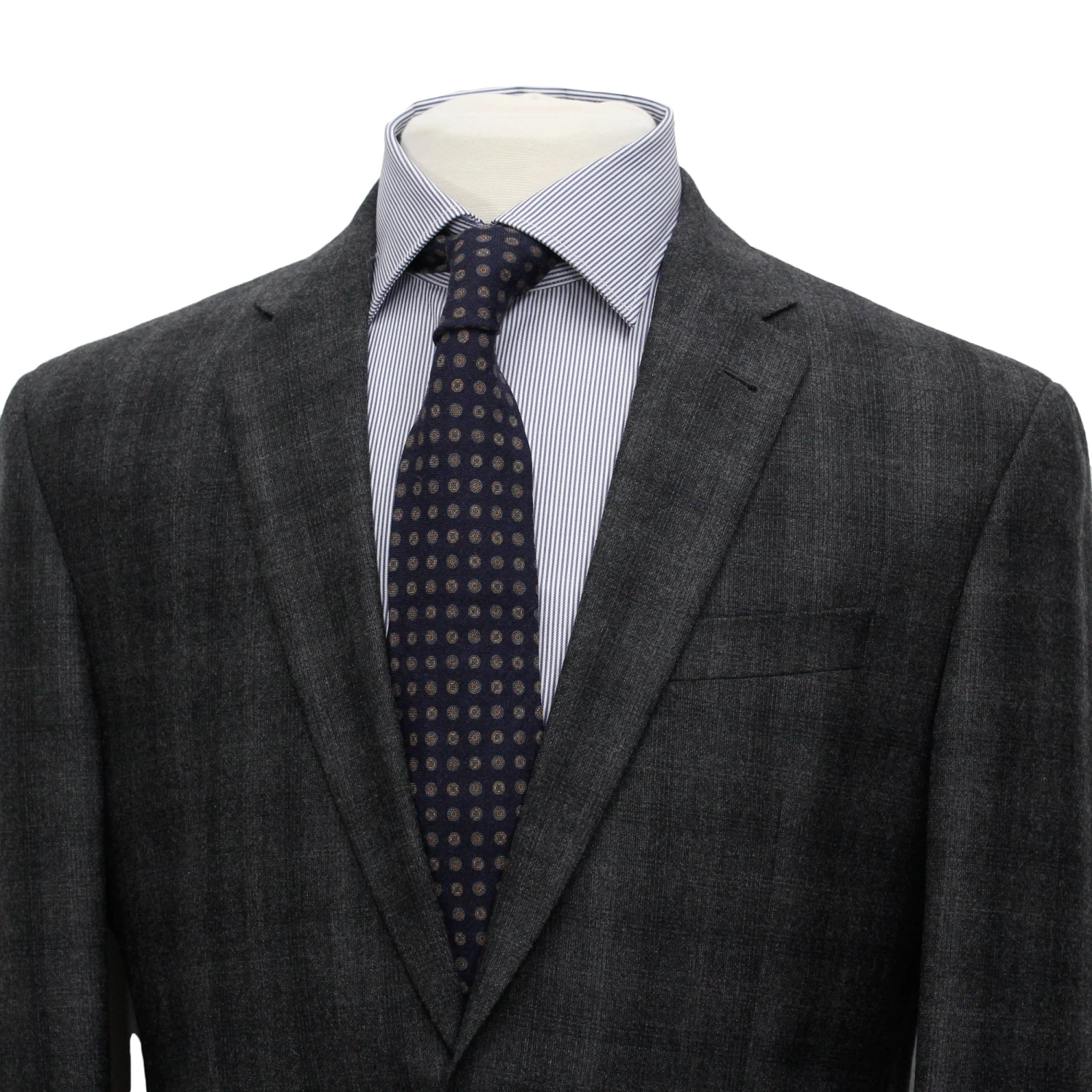 Gray Tonal Check Ink Contemporary Fit Wool-Cashmere Suit - Jack Victor 5 Gray Tonal Check Ink Contemporary Fit Wool-Cashmere Suit - Jack Victor - Image 3