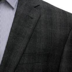 Gray Tonal Check Ink Contemporary Fit Wool-Cashmere Suit - Jack Victor 9 Gray Tonal Check Ink Contemporary Fit Wool-Cashmere Suit - Jack Victor -ETON Store C3192025 3