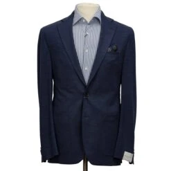 Mid-Blue Knit Hartford Contemporary Fit Wool Suit - Jack Victor 14 Mid-Blue Knit Hartford Contemporary Fit Wool Suit - Jack Victor -ETON Store C3204