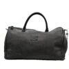 Stone Gray Suede Leather Boston Weekender Bag - Anderson's