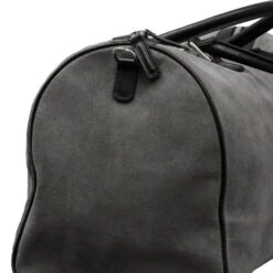 Stone Gray Suede Leather Boston Weekender Bag - Anderson's 12 Stone Gray Suede Leather Boston Weekender Bag - Anderson's -ETON Store D0011 PL11 G2 5
